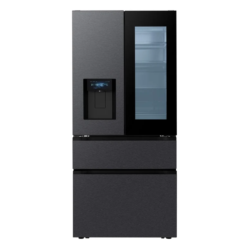 LG GMGS50DEEP Fit & Max InstaView with Ice & Water Plumbed American Fridge Freezer Black