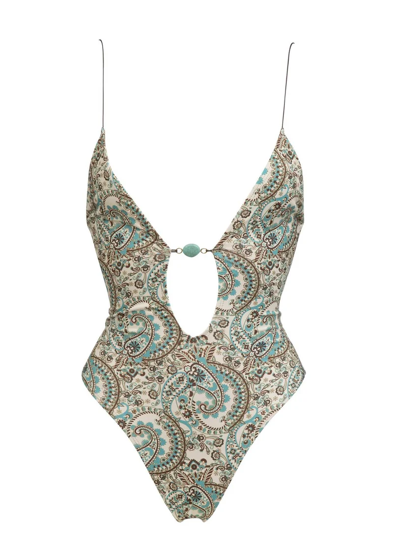 Boho Breeze 'Sienna' Paisley Cutout One-Piece
