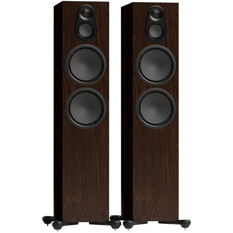Monitor Audio Silver 500 8G 3-Way Floorstanding Speakers Pair Walnut
