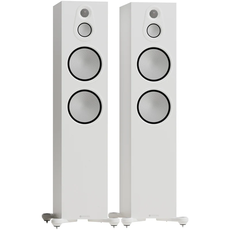 Monitor Audio Silver 500 8G 3-Way Floorstanding Speakers Pair Satin White
