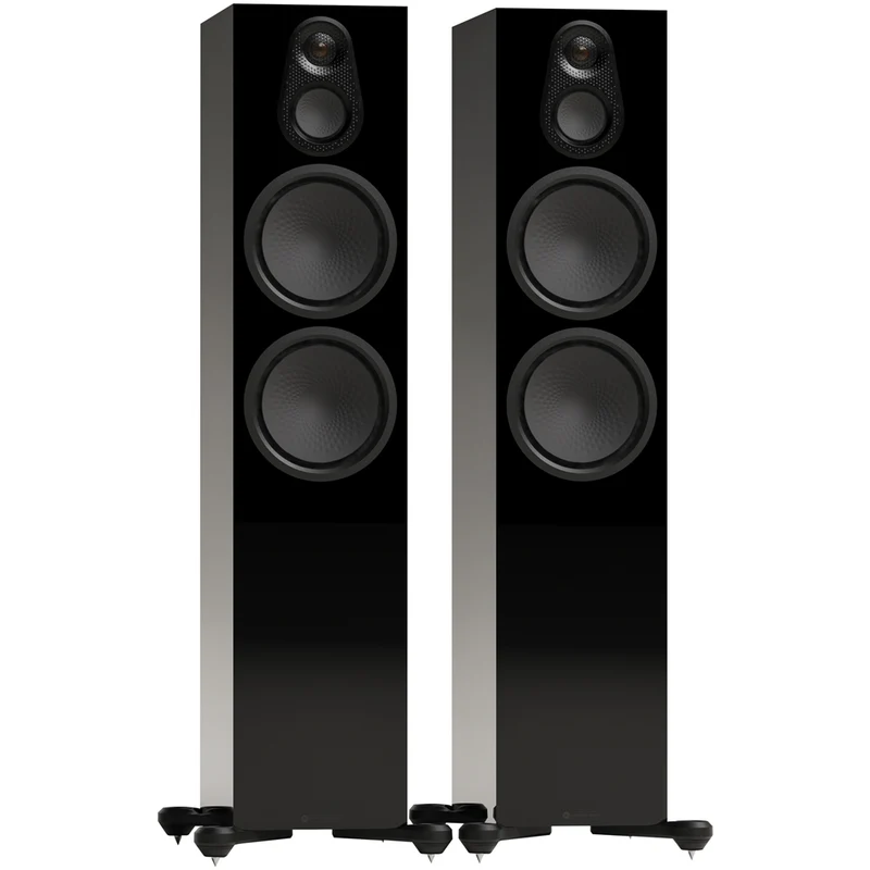 Monitor Audio Silver 500 8G 3-Way Floorstanding Speakers Pair High Gloss Black
