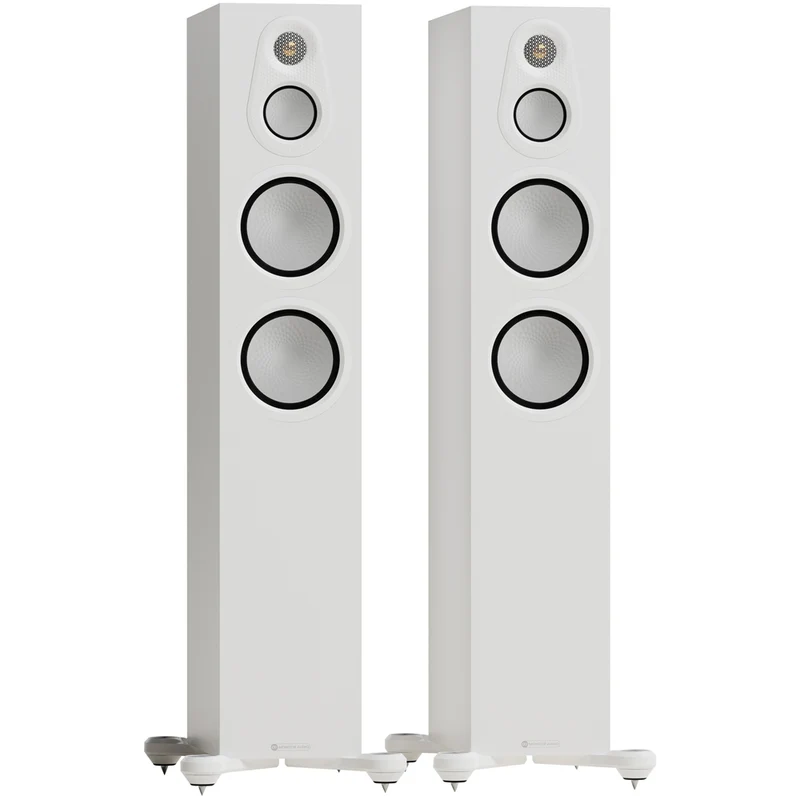 Monitor Audio Silver 300 8G 3-Way Floorstanding Speakers Pair Satin White