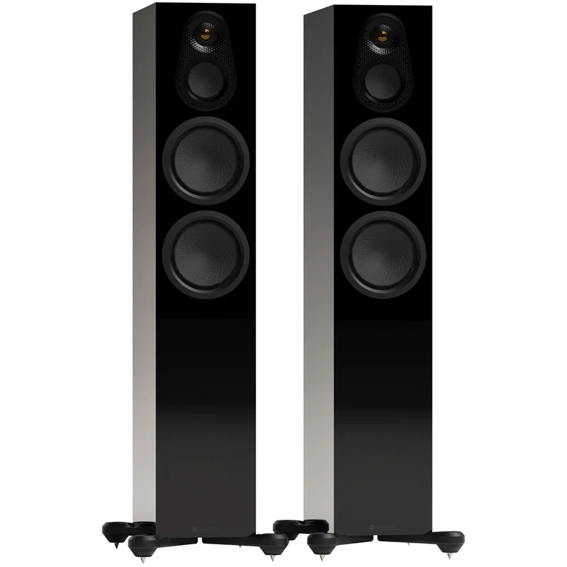 Monitor Audio Silver 300 8G 3-Way Floorstanding Speakers Pair High Gloss Black