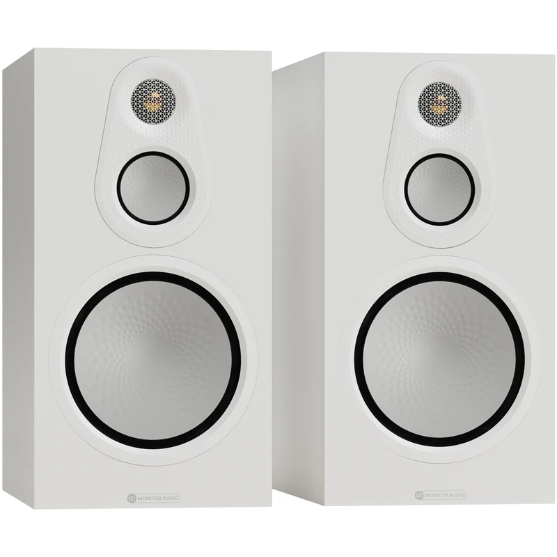 Monitor Audio Silver 100 8G 3-Way Bookshelf Speakers Pair Satin White