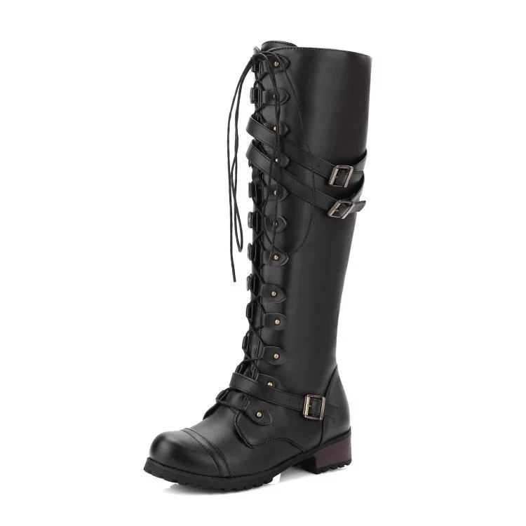 Sienna Tall Lace-Up Combat Boots