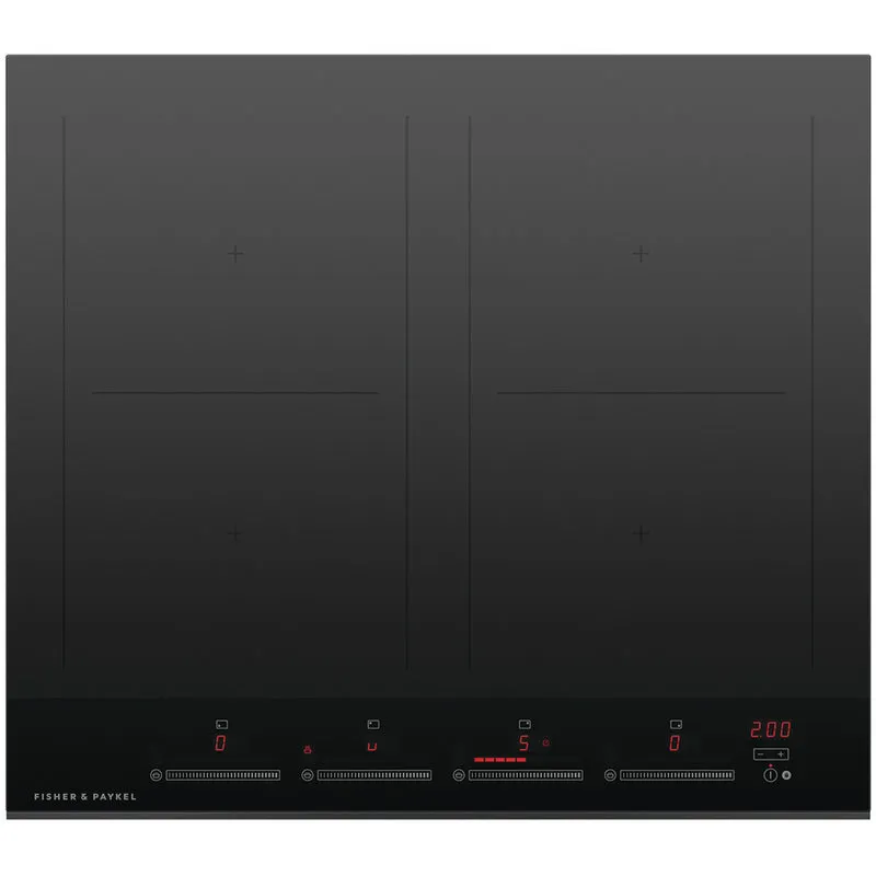 Fisher and Paykel CI604DTB4 Series 9 60cm Frameless 4 Zone Induction Hob Black
