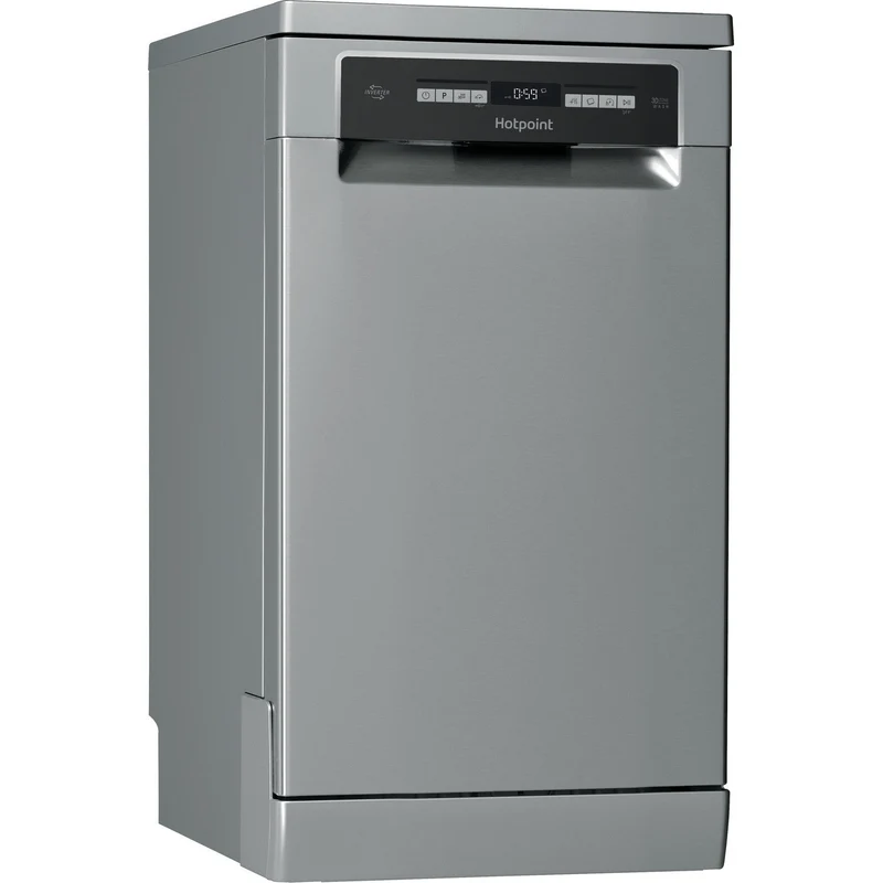 Hotpoint HSFO3T223WXUKN Freestanding Slimline Dishwasher 10 Place Setting Stainless Steel
