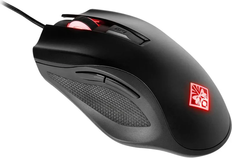 HP Omen Mouse 600 - Souris Gamer Filaire USB 12000 DPI, Capteur Optique Pixart PMW3360, 6 Boutons, RGB, Poids Ajustable (130g) - Noir