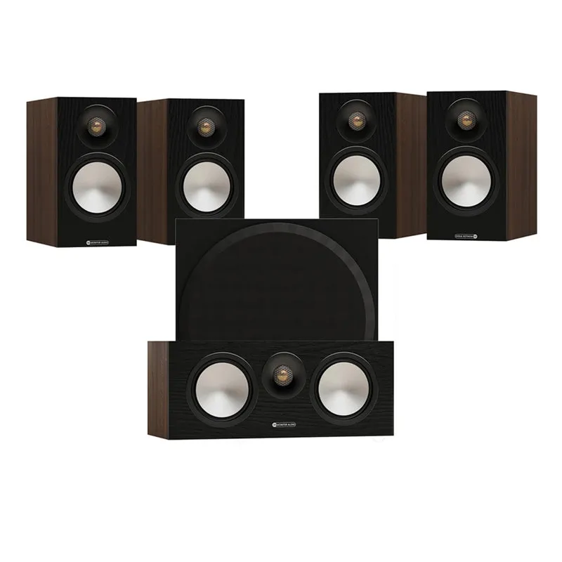 Monitor Audio Bronze 50 7G 5.1 Home Cinema Speaker Package – Walnut