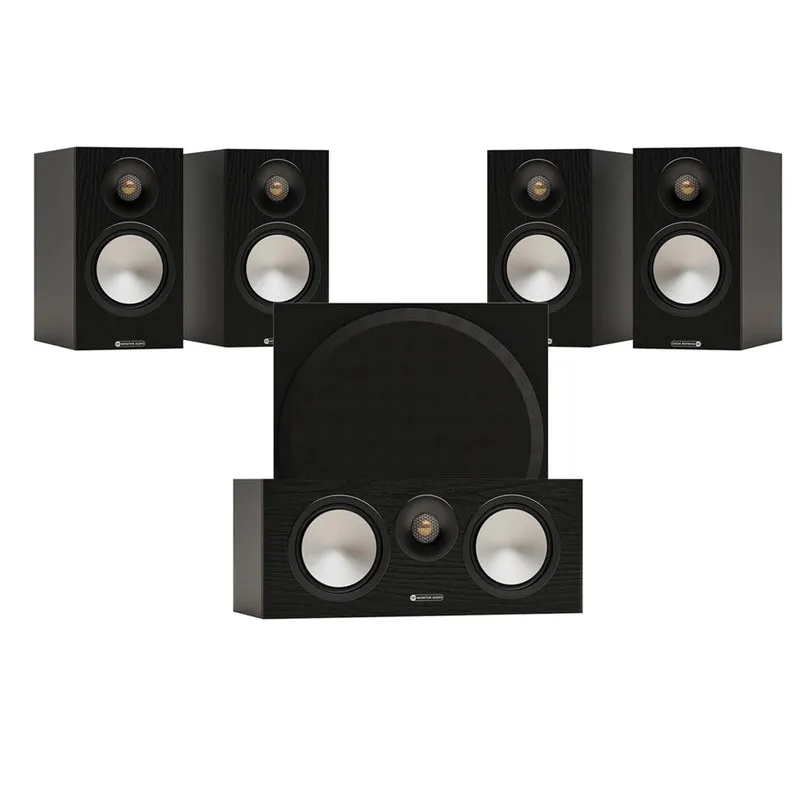 Monitor Audio Bronze 50 7G 5.1 Home Cinema Speaker Package – Black