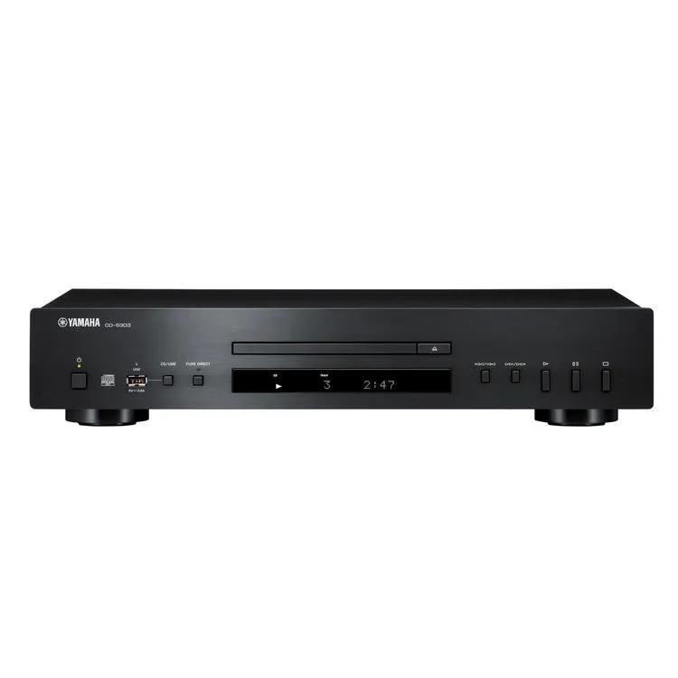Yamaha CD-S303 | Lecteur CD - Haute qualité - Prise USB - Pure Direct - Intelligent Digital Servo - Noir