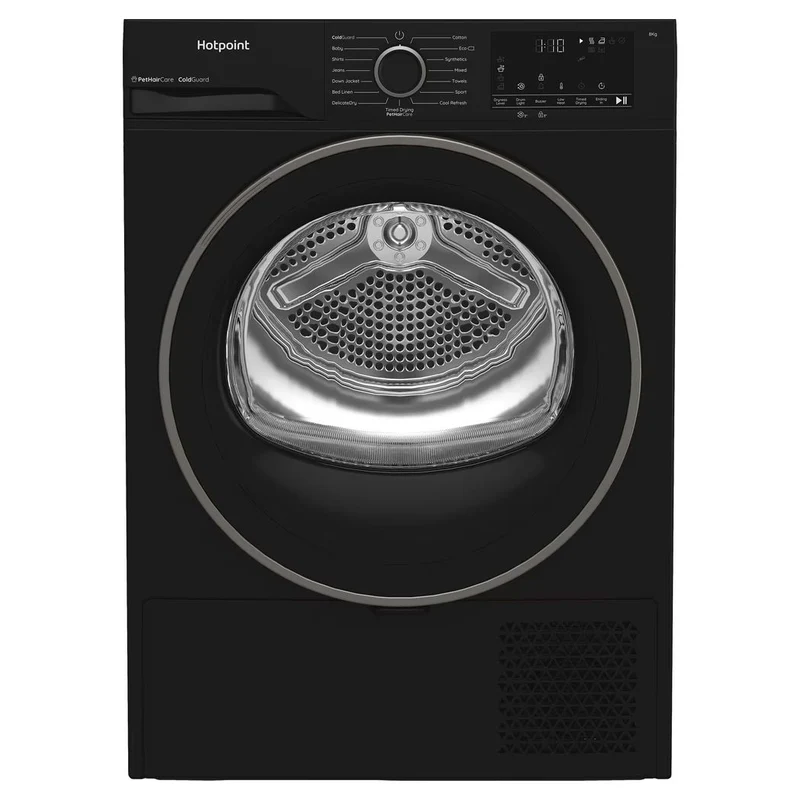 Hotpoint CHSD82MBBUK 8kg Heat Pump Tumble Dryer with Pet Hair Care Black