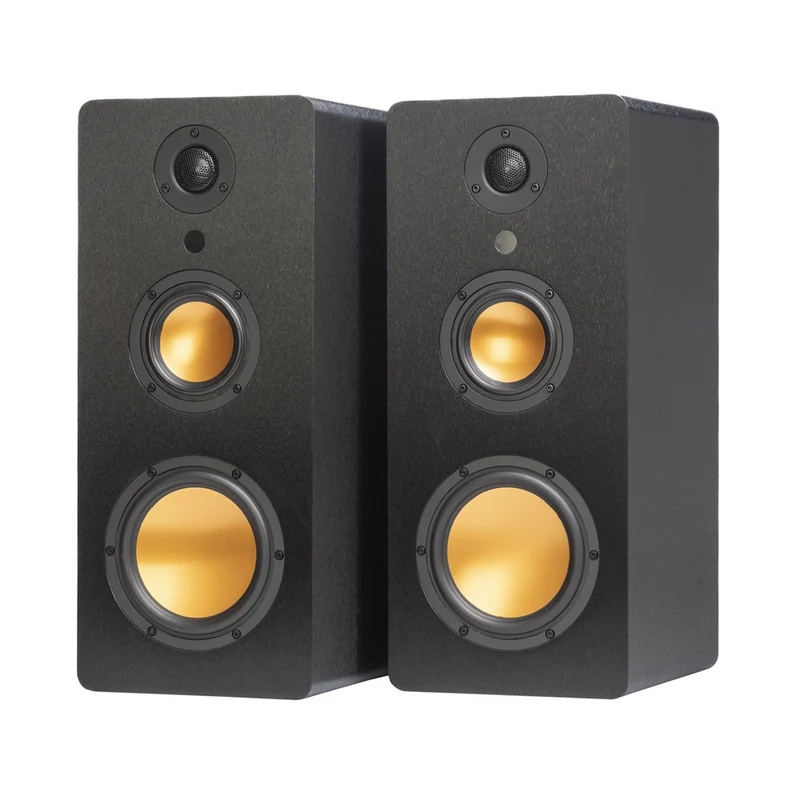 Mitchell Acoustics uStream Three Active Stereo Wireless Bookshelf Speakers Pair with HDMI Black