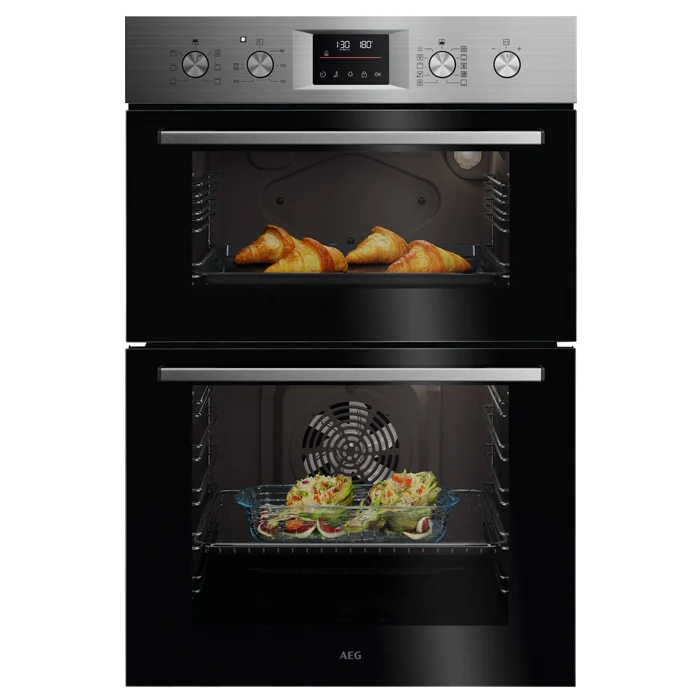 AEG Series 6000 OU5CP40M SurroundCook 61L Built-in Electric Double Oven Stainless Steel