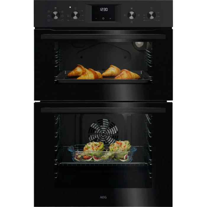 AEG Series 6000 OU5NP20B SurroundCook 66L Built In Double Oven Black