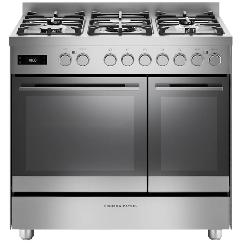 Fisher and Paykel OR90L7DBGFX2 Series 7 Contemporary Dual Fuel 5 Burner Range Cooker Stainless Steel
