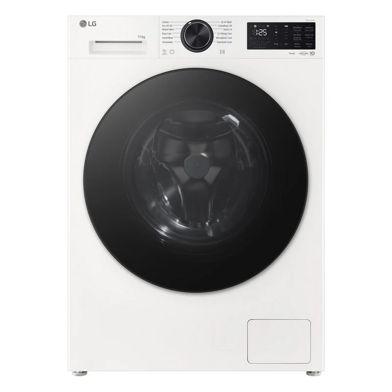 LG Series 5 AI Direct Drive F4X5011TWB 11kg 1400 Spin Washing Machine White - A Rated
