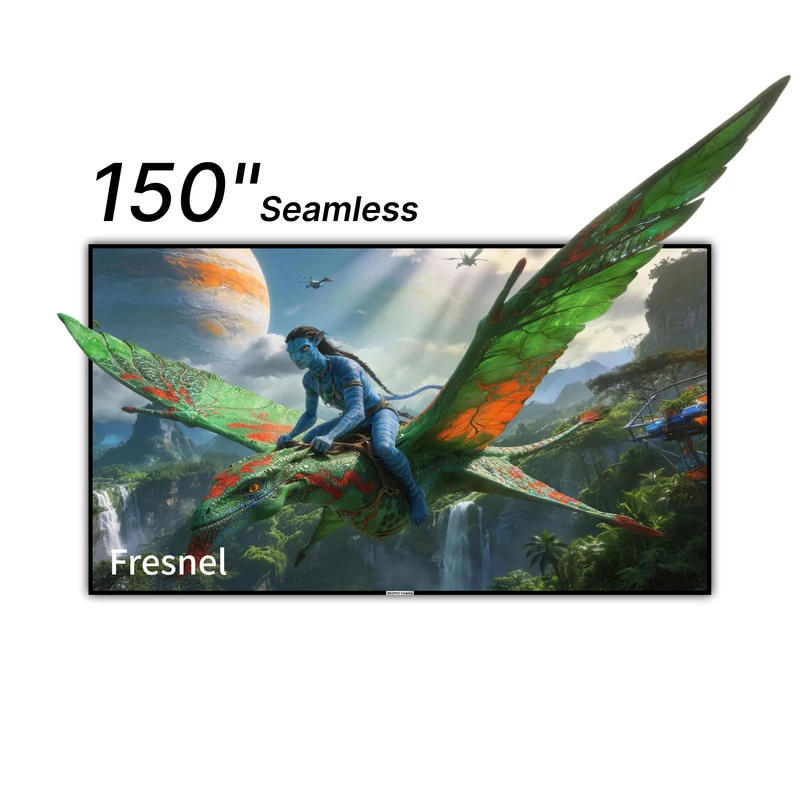 150inch Seamless Fresnel WUPRO Peacock Evo Ultra contrast ALR Fixed Frame projector Screen For UST Projector