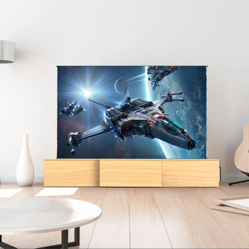 WUPRO DR-580S Customisable colours Solid wood Smart UST Laser TV Cabinet