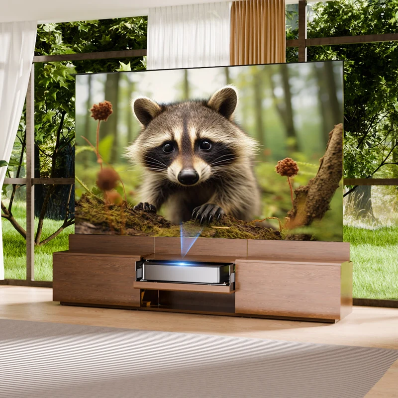 WUPRO DR-500 Customisable colours Fully Concealed Smart UST Laser TV Cabinet with Top Cover