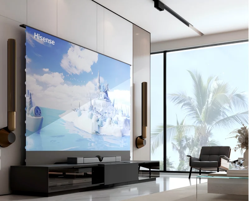 WUPRO x NIKOHOME Berlin1 Masterpiece Series Lacquer-free Finish Solid wood Smart Laser TV Cabinet For UST Projector