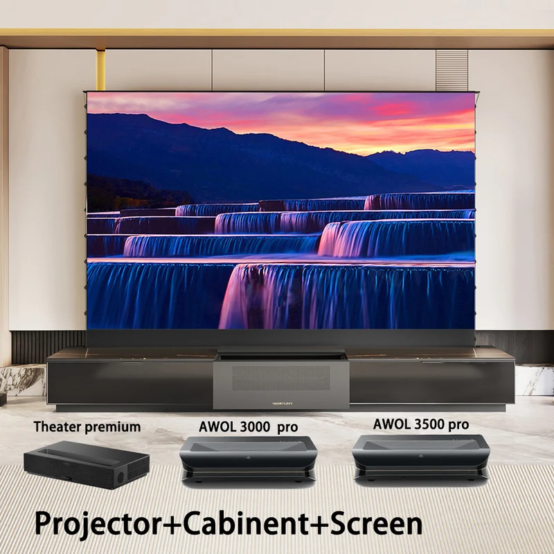 Bundle NECTUNT R20 Invisible Cinema Laser TV Cabinet +4K UST Laser TV Projector