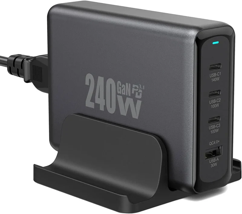 chargeur ultra performant USB type C 220 W pour MacBook Pro Air, Pixelbook, iPad Pro, i-Phone15/Pro iphone 16,