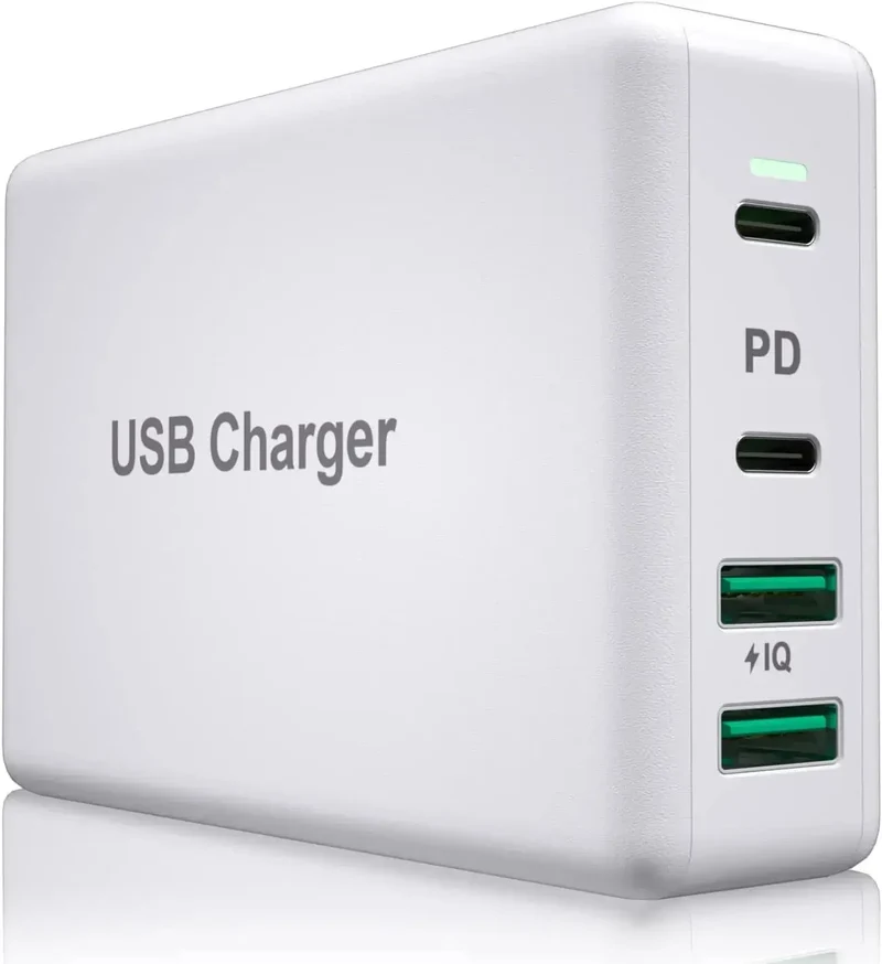 Chargeur USB C 100 W, Station de Charge USB 4 Ports, Chargeur Mural de Bureau Rapide PD 3.0 Type C Compatible avec iPhone 13/12/12 Pro Max/AirPods Max/iPad B09HGSVHNP