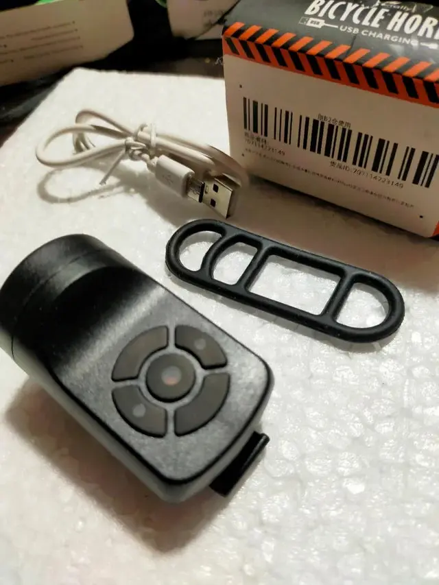 Klaxon de vélo électrique étanche, klaxon de charge de vélo, 4 modes sonores, aste par USB, 120dB