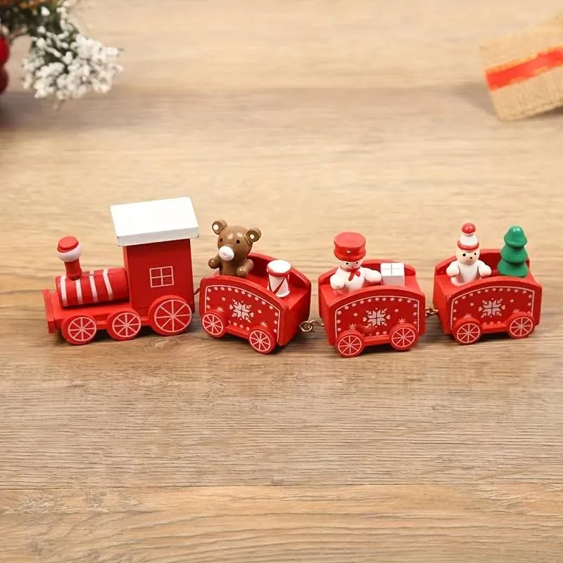 Wooden Christmas Train Decoration