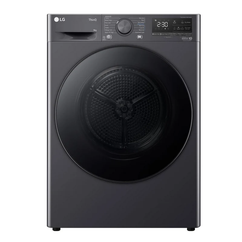 LG Series 4 ThinQ FDV709GN 9kg Dual Inverter Heat Pump Tumble Dryer Grey - A++ Rated
