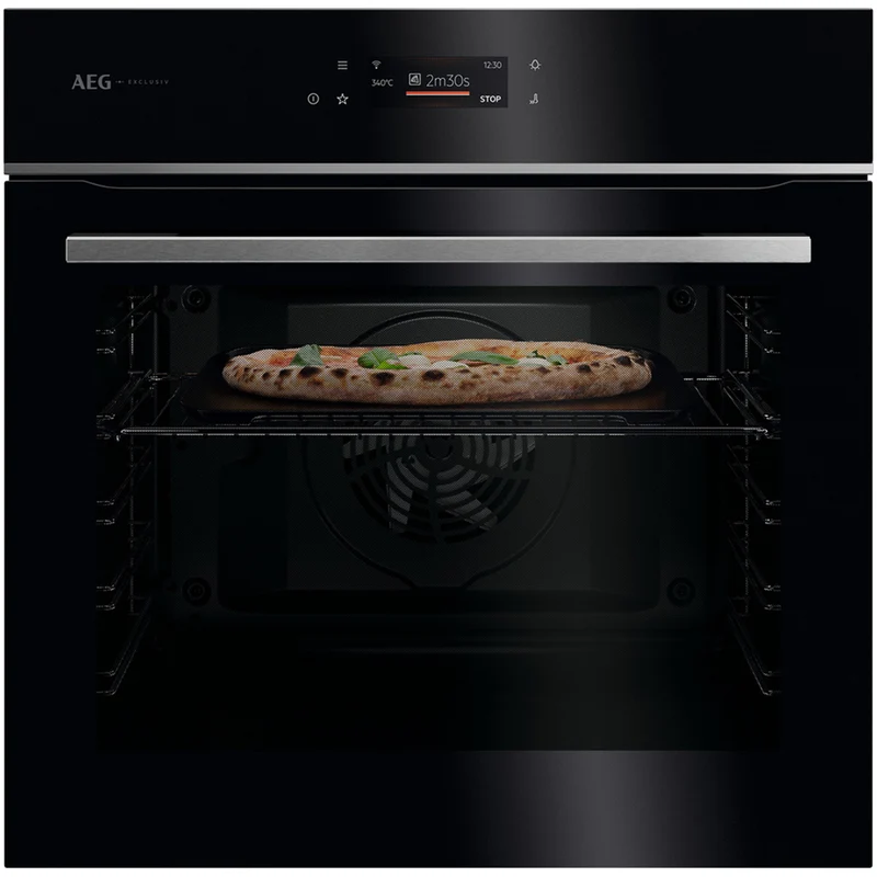 AEG Series 7000 GX7PB63FSB MealAssist with PizzaExpert Pyrolytic Self Clean Built-in Oven Black