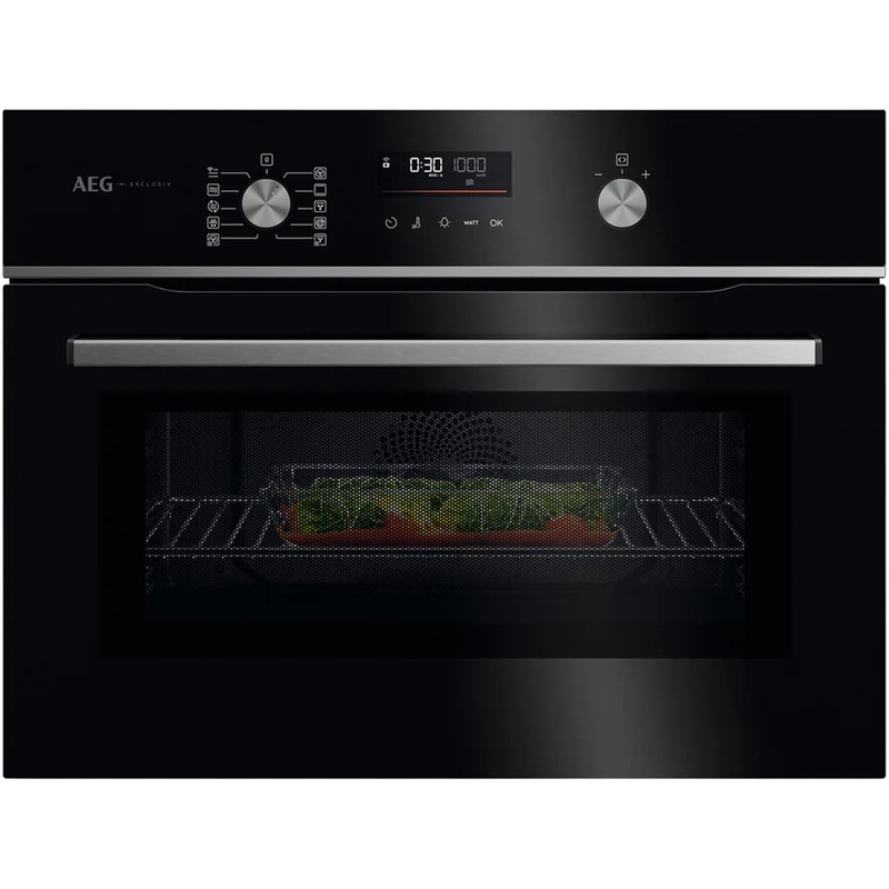 AEG Series 6000 GK6NK40FB CombiQuick Microwave and Built-in Oven Black