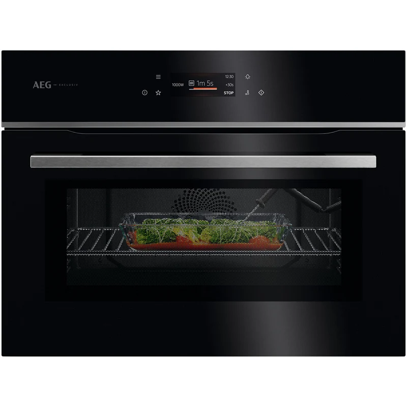 AEG Series 8000 GK7NK62FB MealAssist Built-In Compact Combination Microwave Oven Black