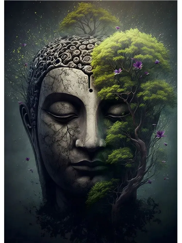 Buddha In Nature Canvas
