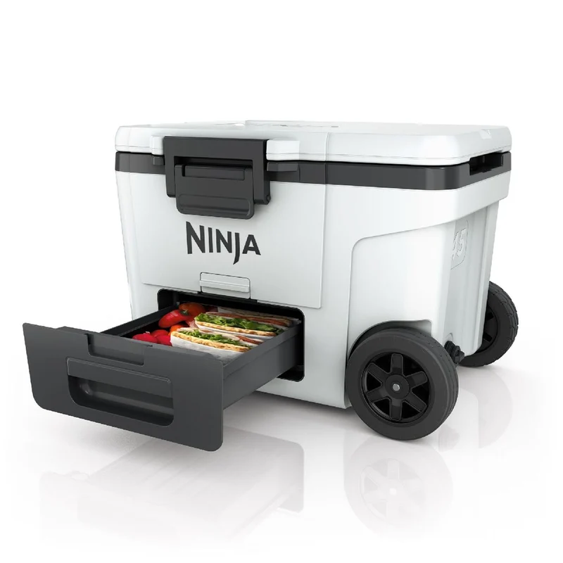 Ninja FB245UKWH FrostVault 45QT 42L Wheeled Cooler with Dry Zone Cloud White