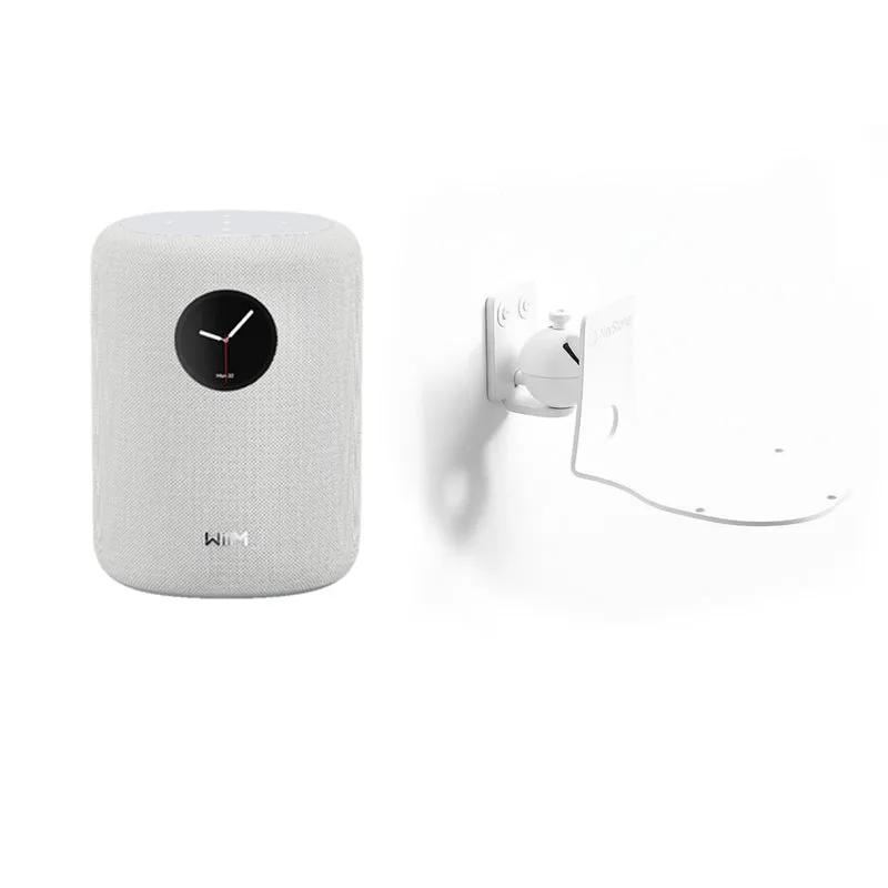 WiiM Sound Wireless Smart Speaker with WiiM NorStone Wall Mount (Single) - White