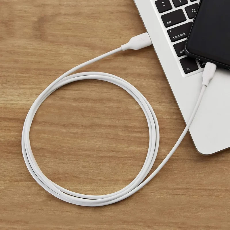 Câble USB-C vers USB-A Original avec Charge et Synchronisation Blanc 1m