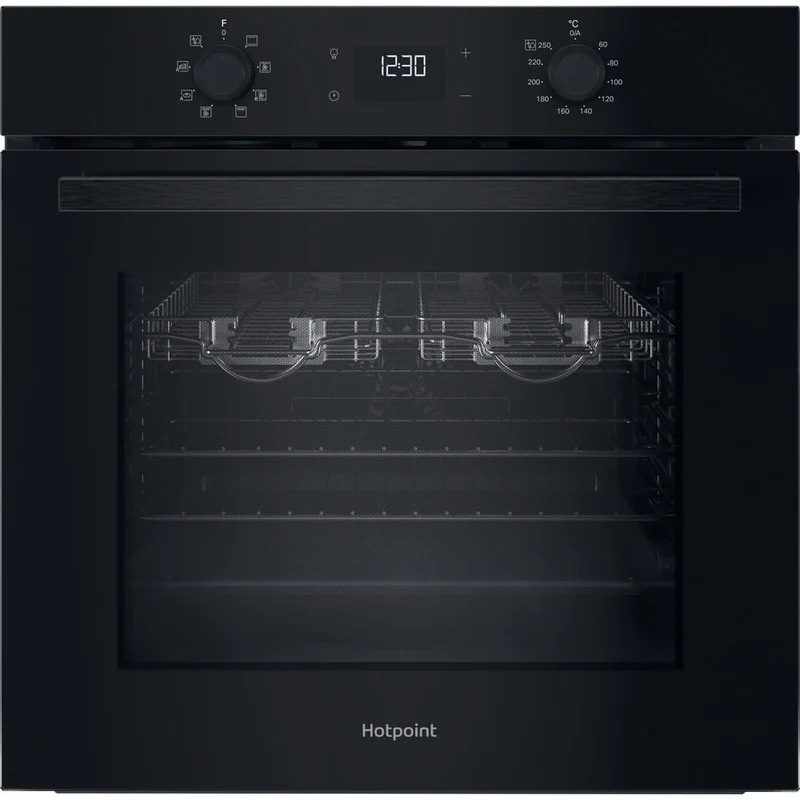 Hotpoint HO455HZBUK Class 2 Built-In Single Multifunction Oven with Multiflow and Easy Grill Black