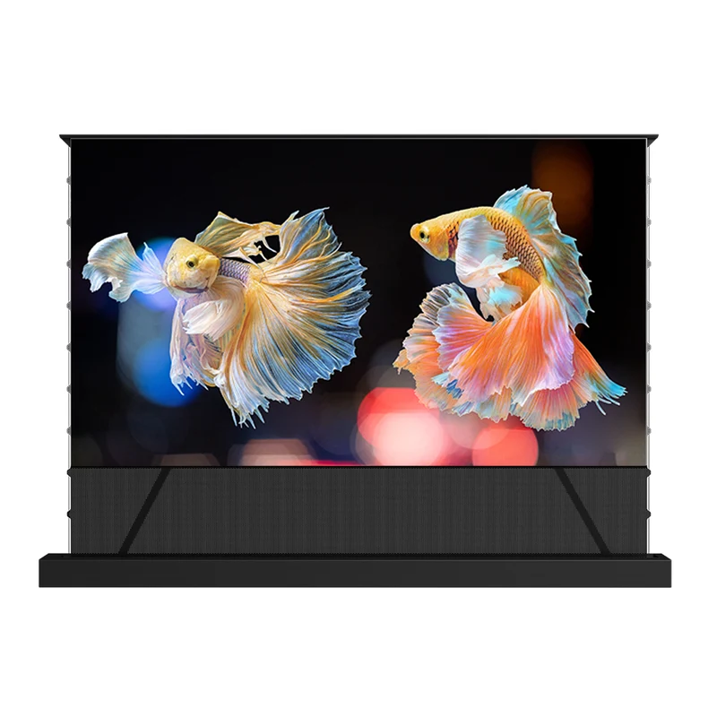 WUPRO Cinema LeApex Lite CBSP ALR CLR Tension Motorized floor rising UST Projector Screen