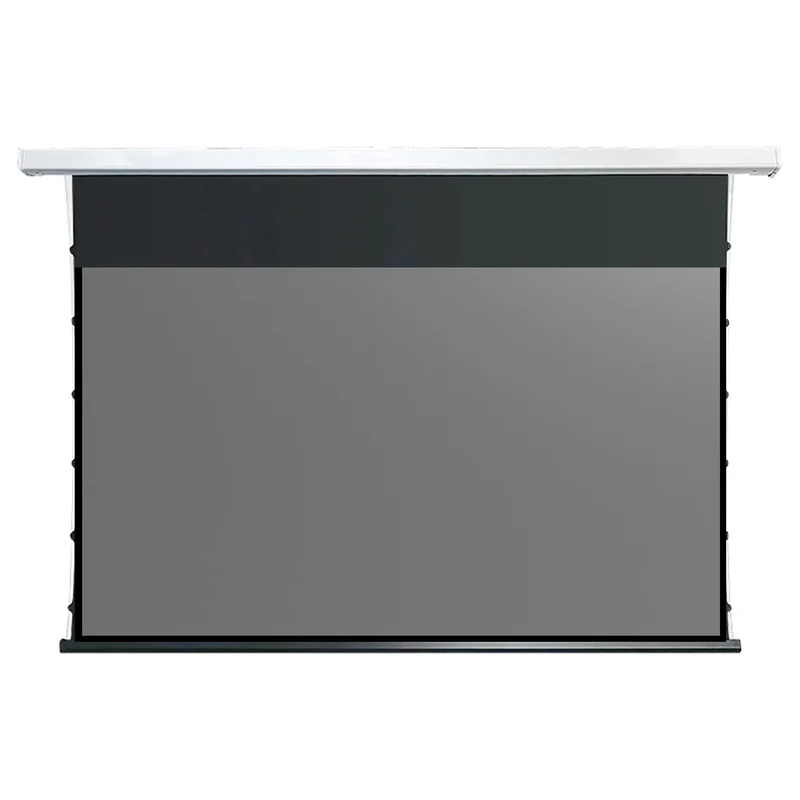 Wupro Cinema QuadraArc Tensioned Smart Motorized Drop Down Projector Screen For Long Throw Projector
