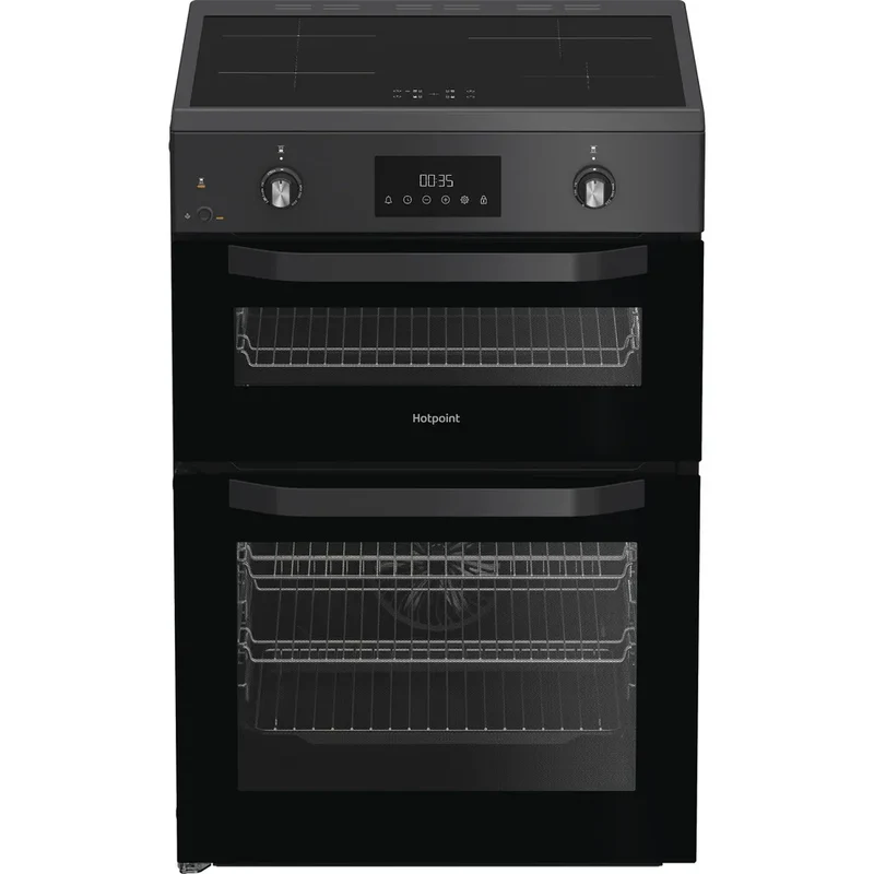 Hotpoint HDE6IDC2SA 60cm Electric Double Cooker With Induction Hob Anthracite