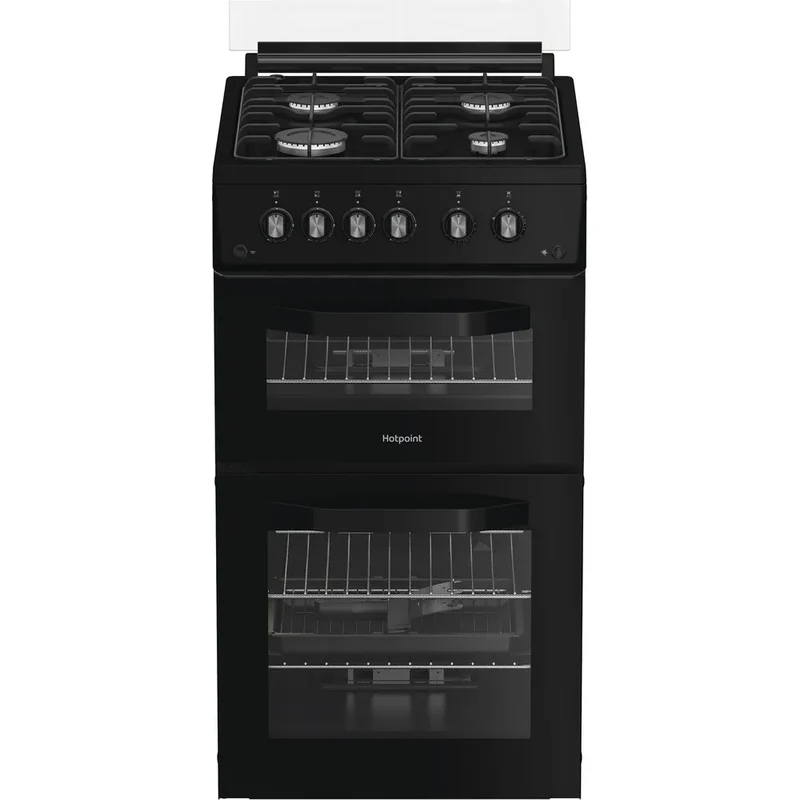 Hotpoint HDG5GCB 50cm Gas Double Cooker Black