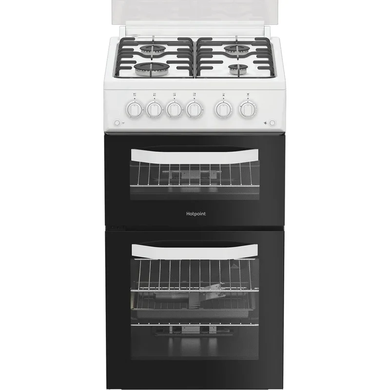 Hotpoint HDG5GCW 50cm Gas Double Cooker White