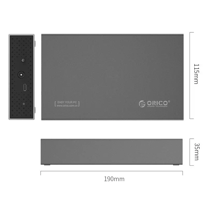 ORICO 3518C3 – Boîtier Externe HDD/SSD 3,5" SATA USB-C 3.1
