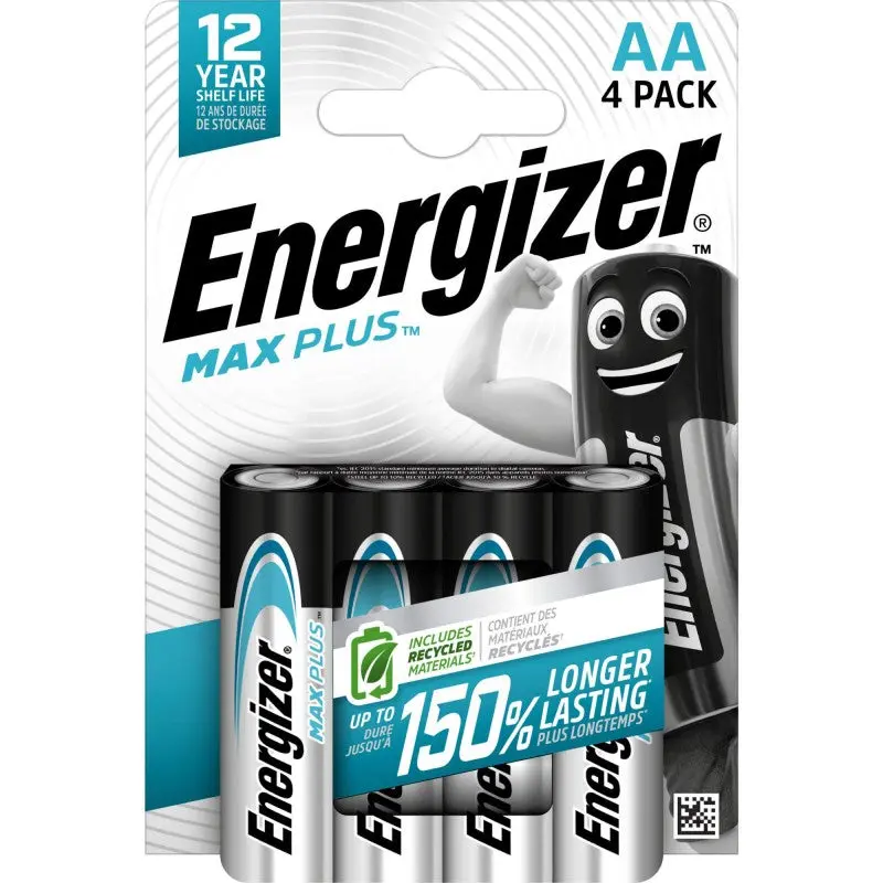 Piles AA Energizer MAX PLUS – Lot de 2 | LR6 1,5V Alcalines