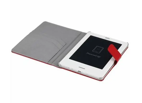 Modelabs Etui Portfolio Cuir Blueway pour liseuse numérique Kobo By Fnac Rouge
