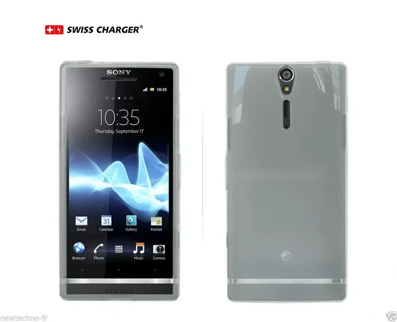 Etui Swiss Charger pour Sony Xperia S + protege ecran