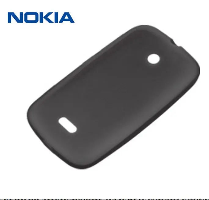 Housse de protection Nokia en silicone Noir Transparent pour Nokia Lumia 510