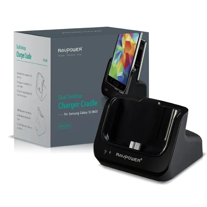 RAVPower 3 en 1 Station d'accueil dual Chargeur Dock Sync /station de recharge